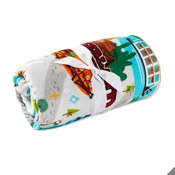 New Walt Disney World 50th Anniversary Magic Kingdom Map Throw Blanket Fleece - Picture 4 of 5
